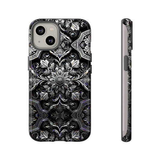 Monochrome Flowers Tough Case