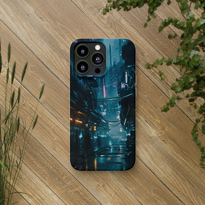 Dystopian Cityscape Biodegradable Case