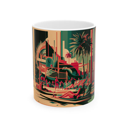 Beach Mural Coffee Mug