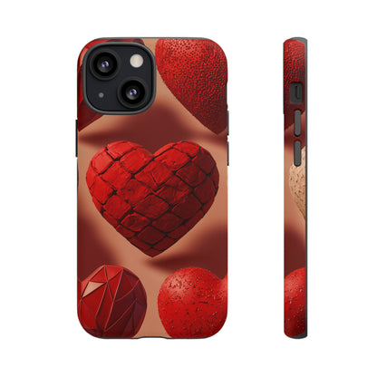 Red Heart Design Pattern Tough Case