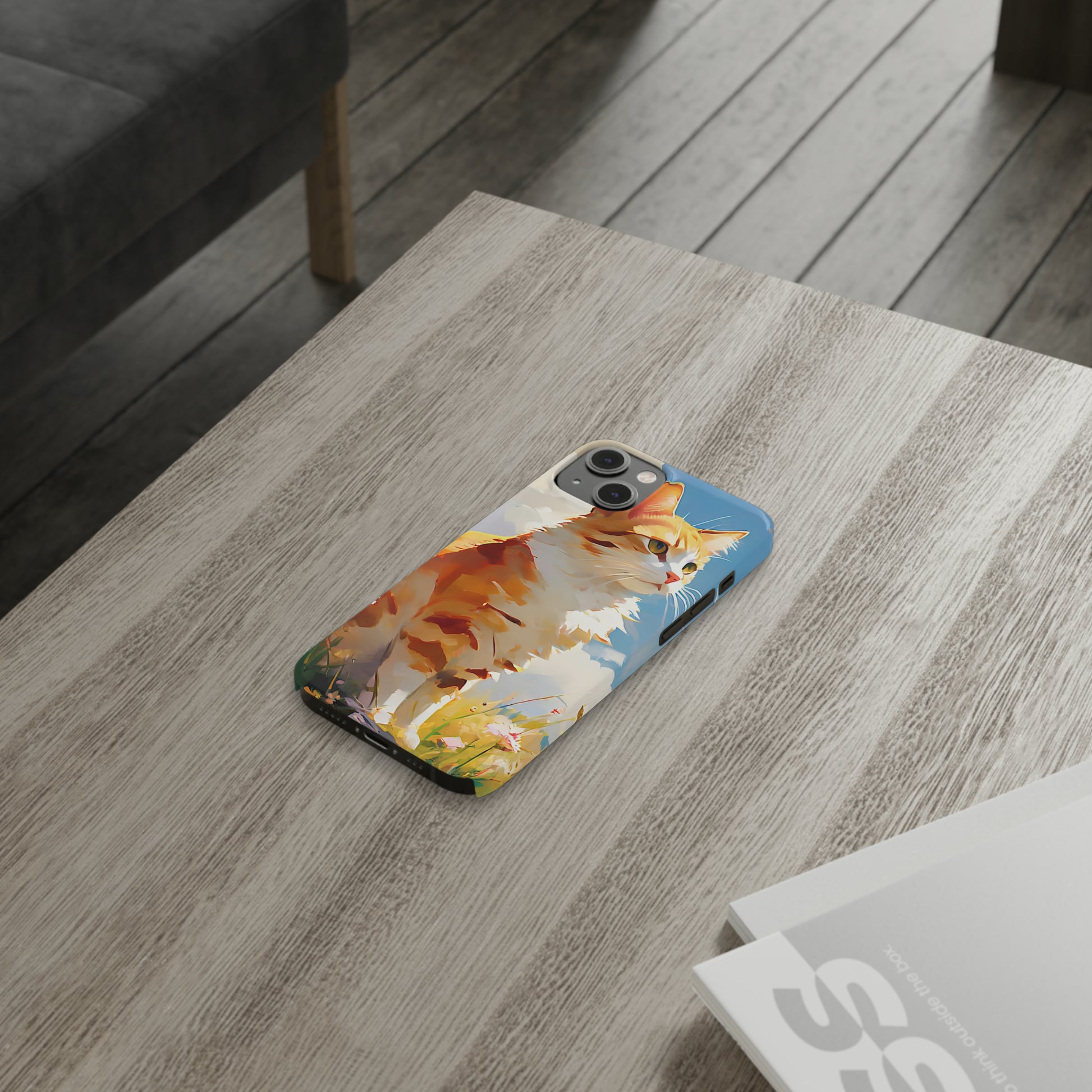 Cat Acrylic Painting Slim Phone Case - Colorwink