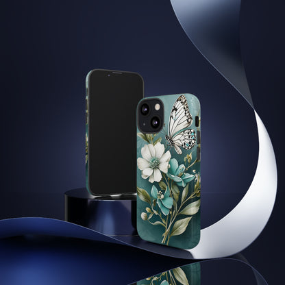 Flower and Butterfly Tough Case