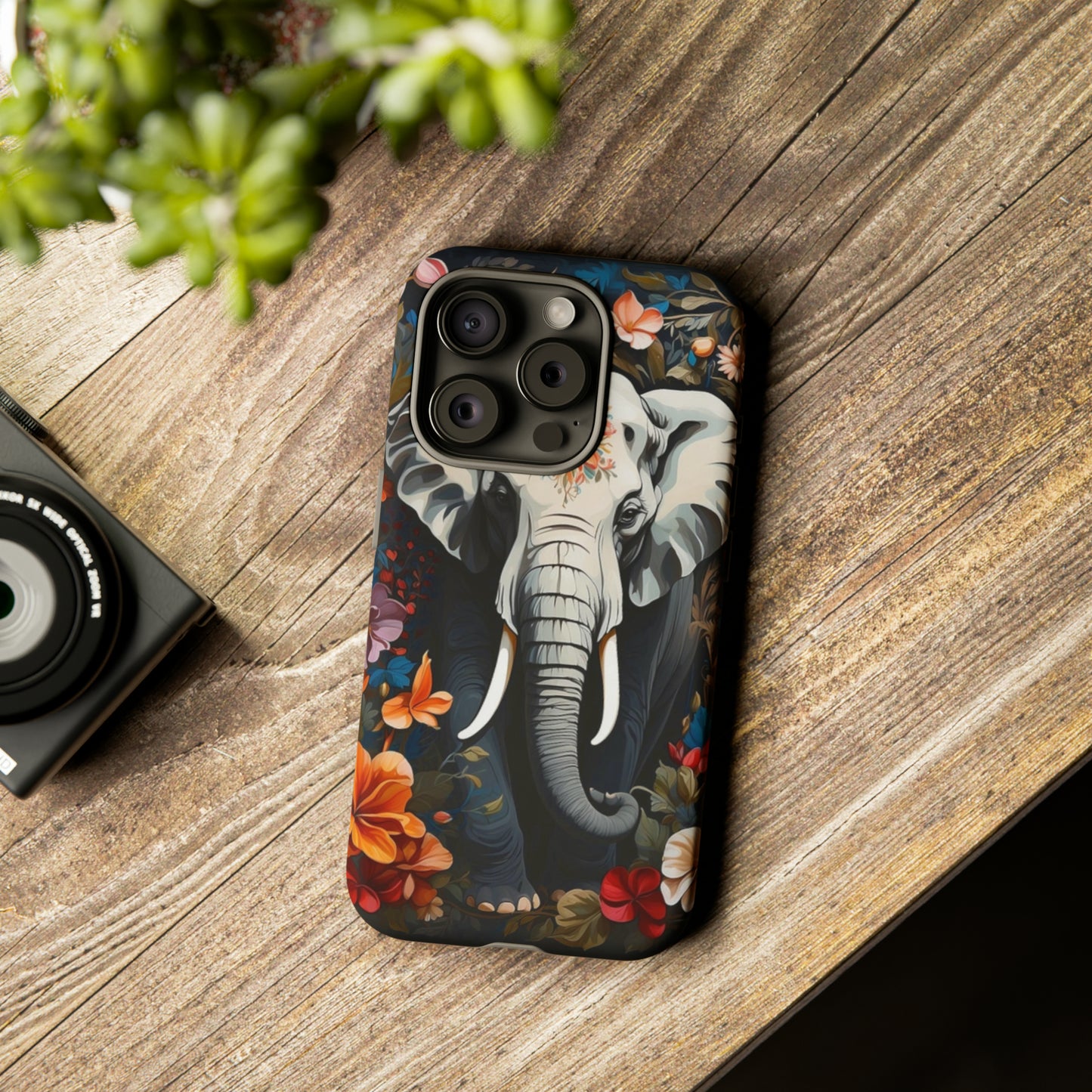 Elephant Face Flower Art  Tough Case