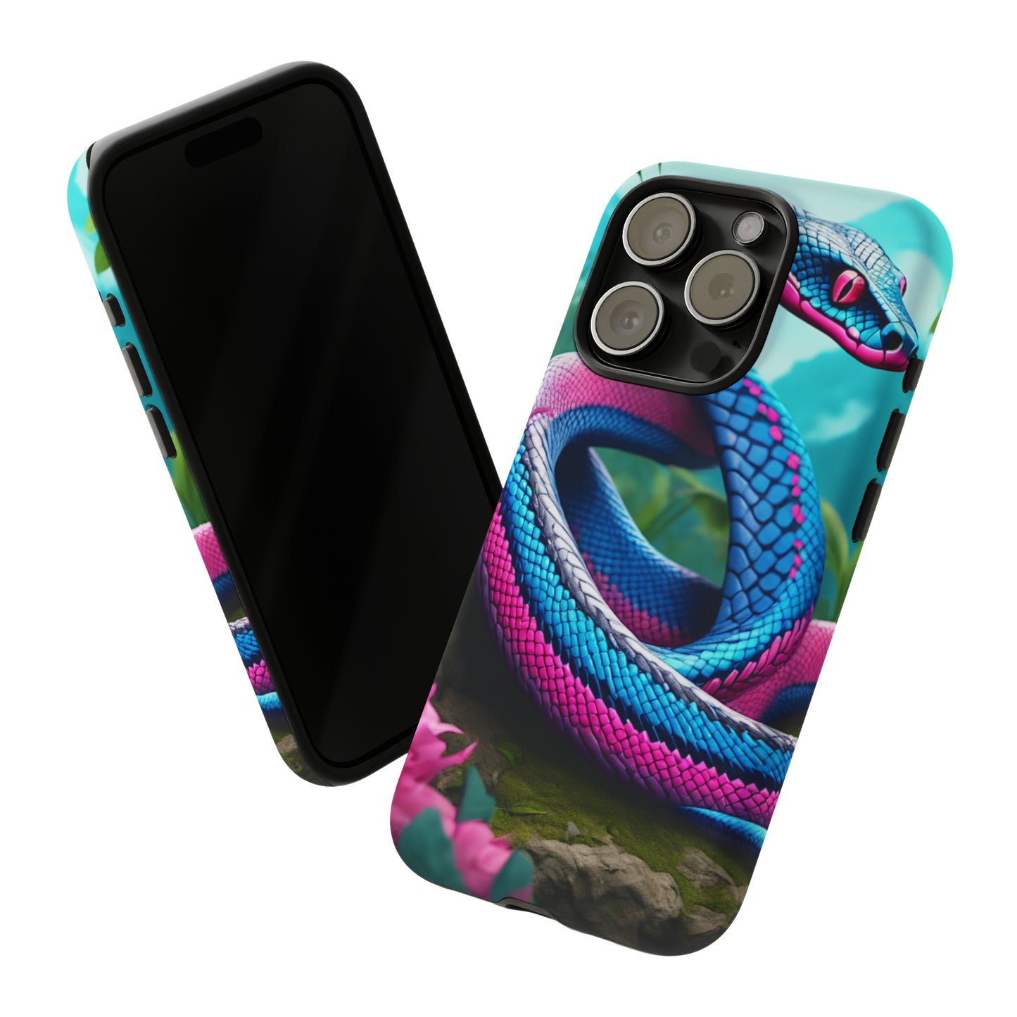 Blue Pink Snake Tough Case