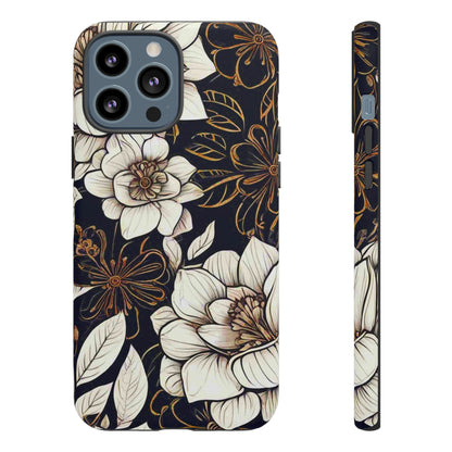 White flower Design Pattern Tough Case