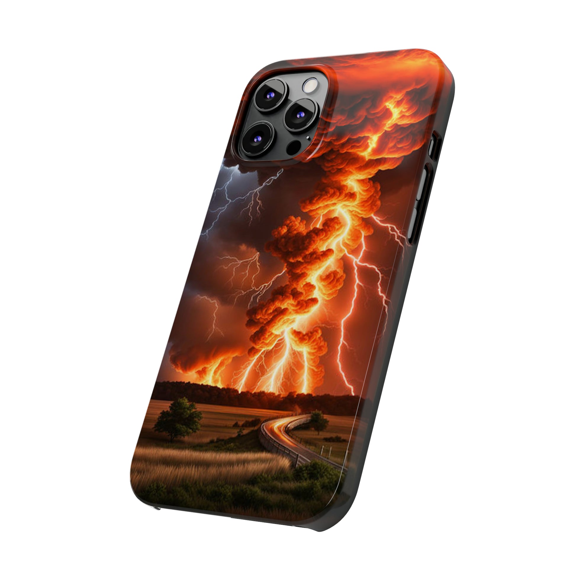 Volcanic lightning Slim Phone Case - Colorwink