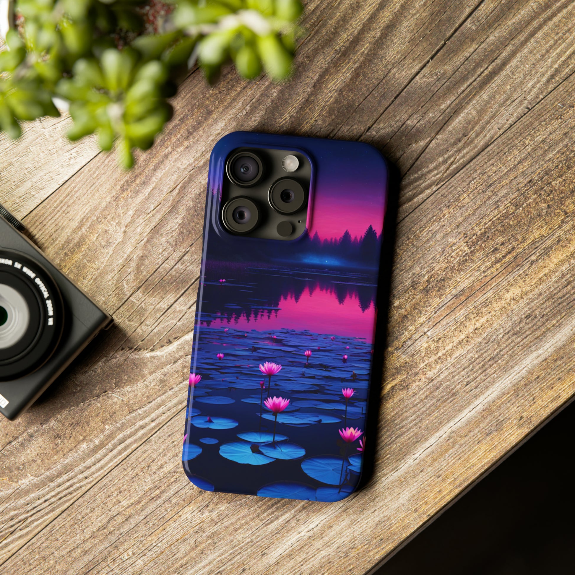 Water Lilies Slim Phone Case - Colorwink