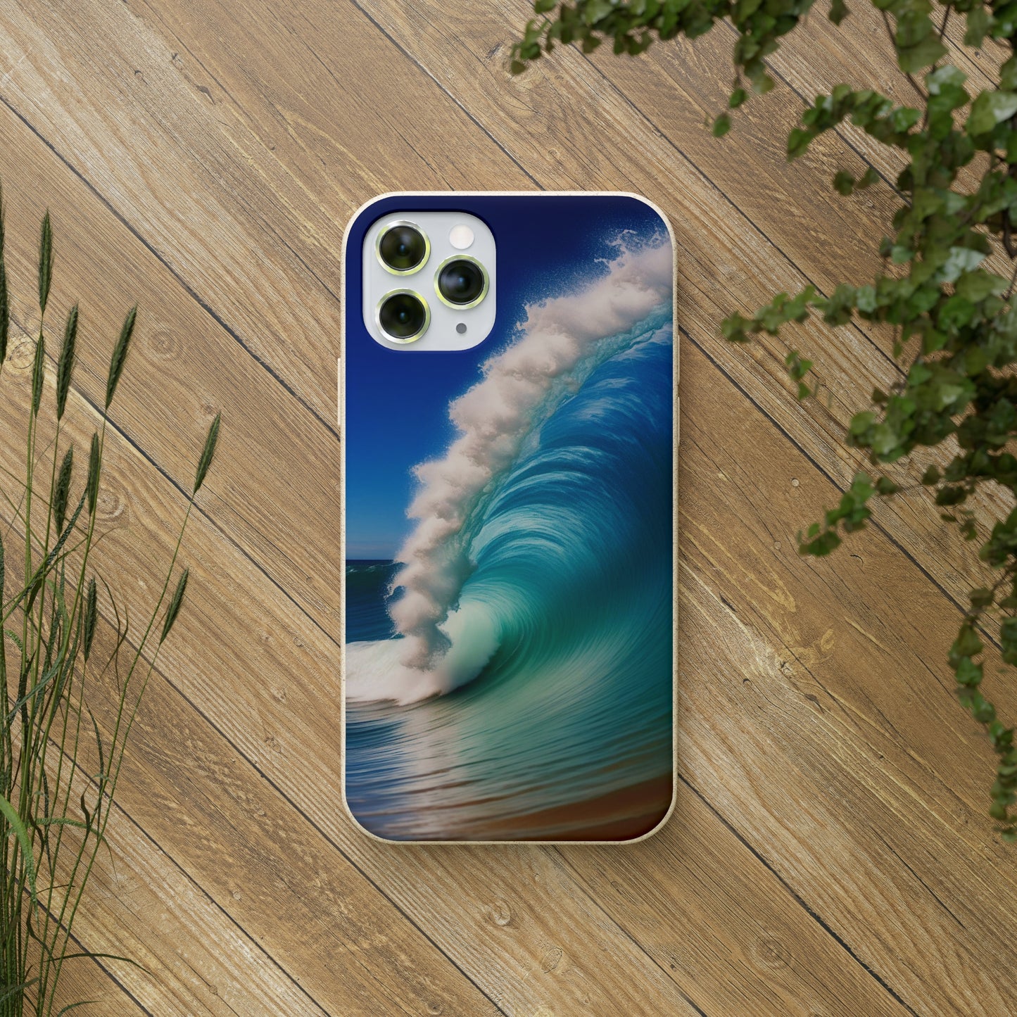 Deep Blue Wave Biodegradable Case