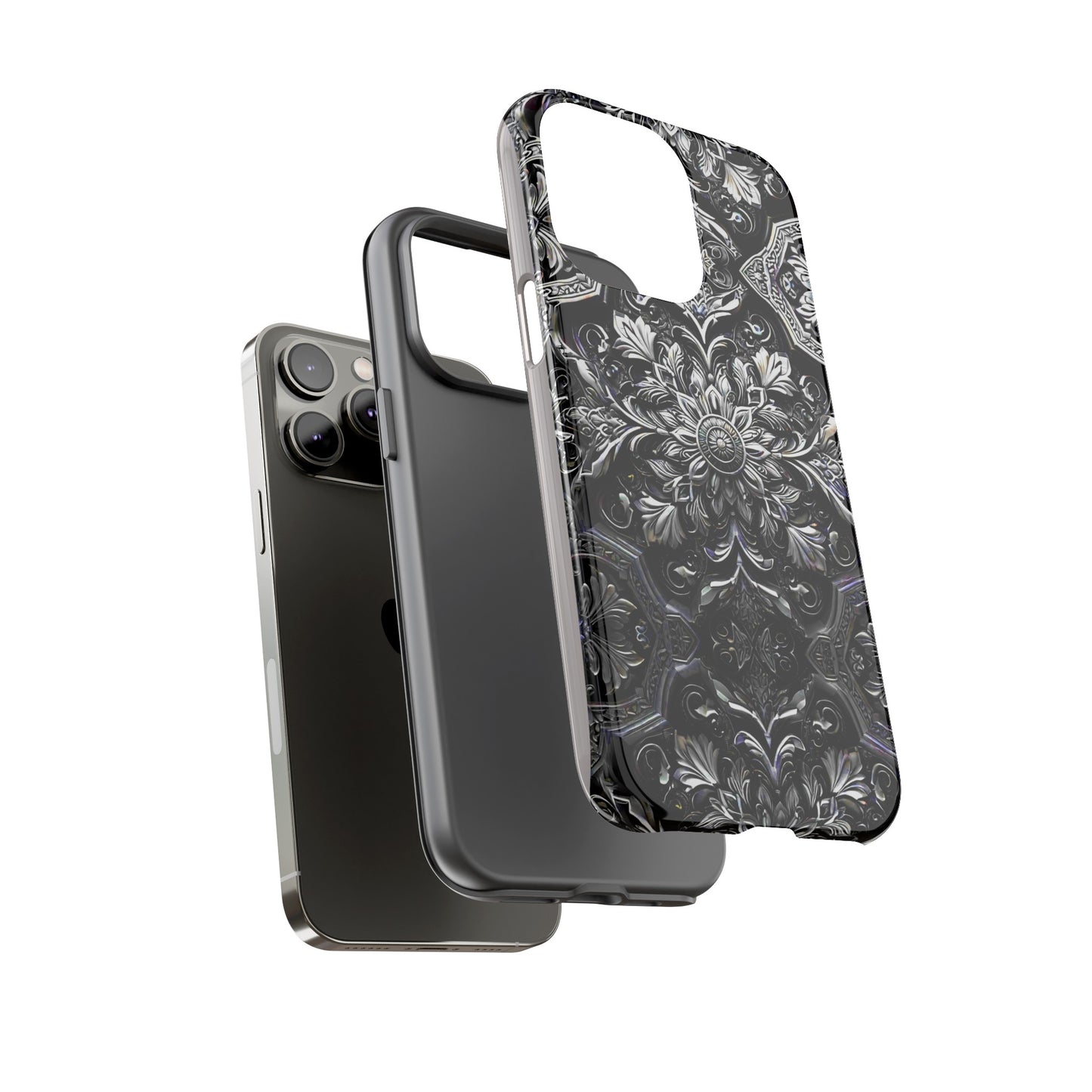 Monochrome Flowers Tough Case