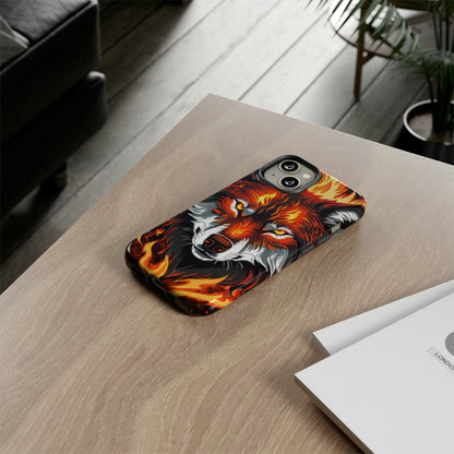 Fiery Wolf Tough Case