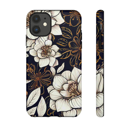 White flower Design Pattern Tough Case