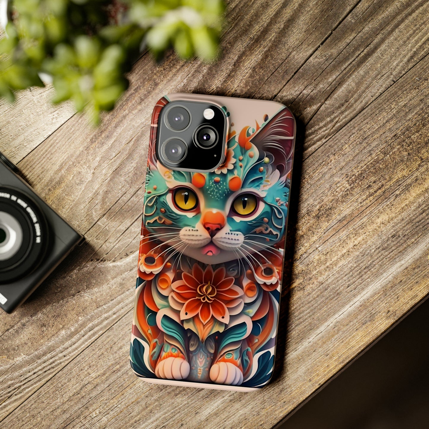 Cute Cat Slim Phone Case - Colorwink