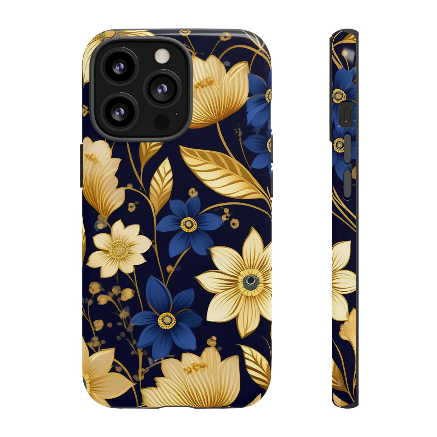 Golden  flower Design Pattern Tough Case