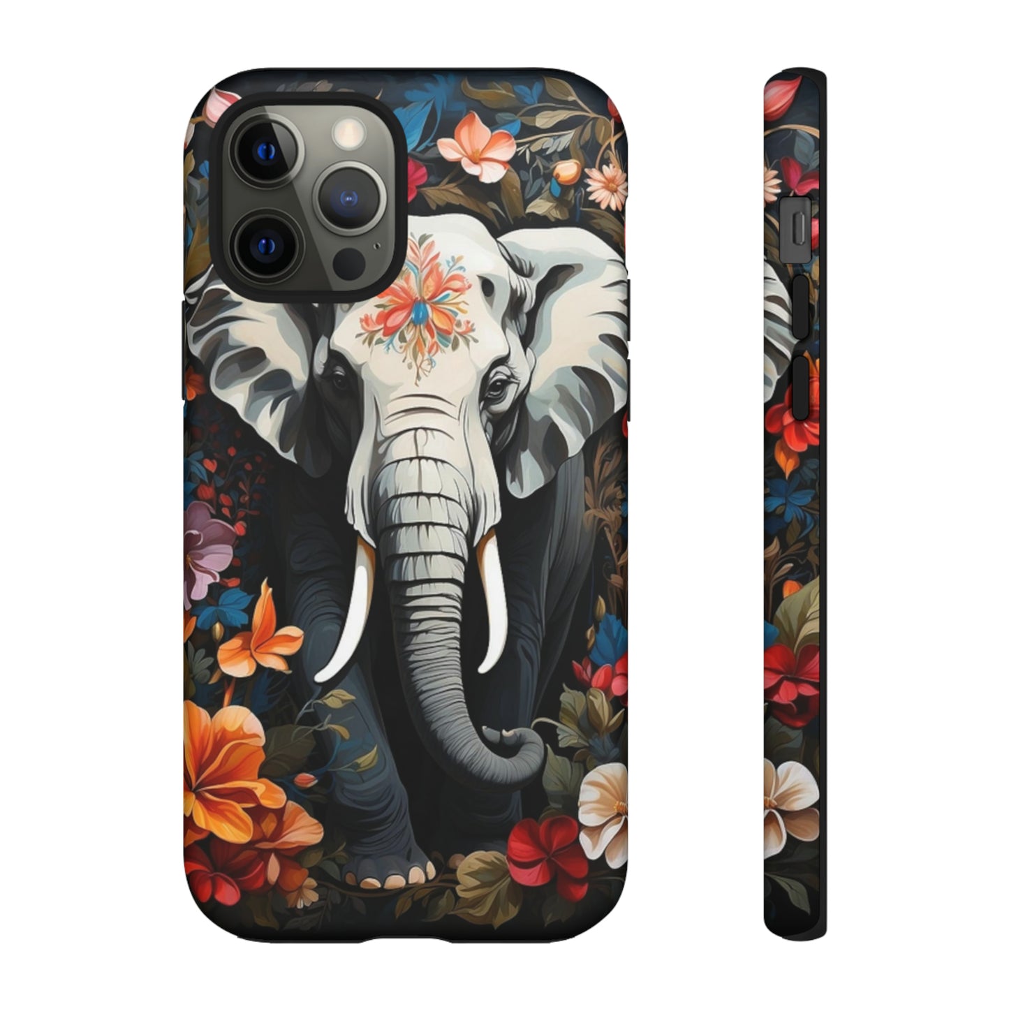 Elephant Face Flower Art  Tough Case