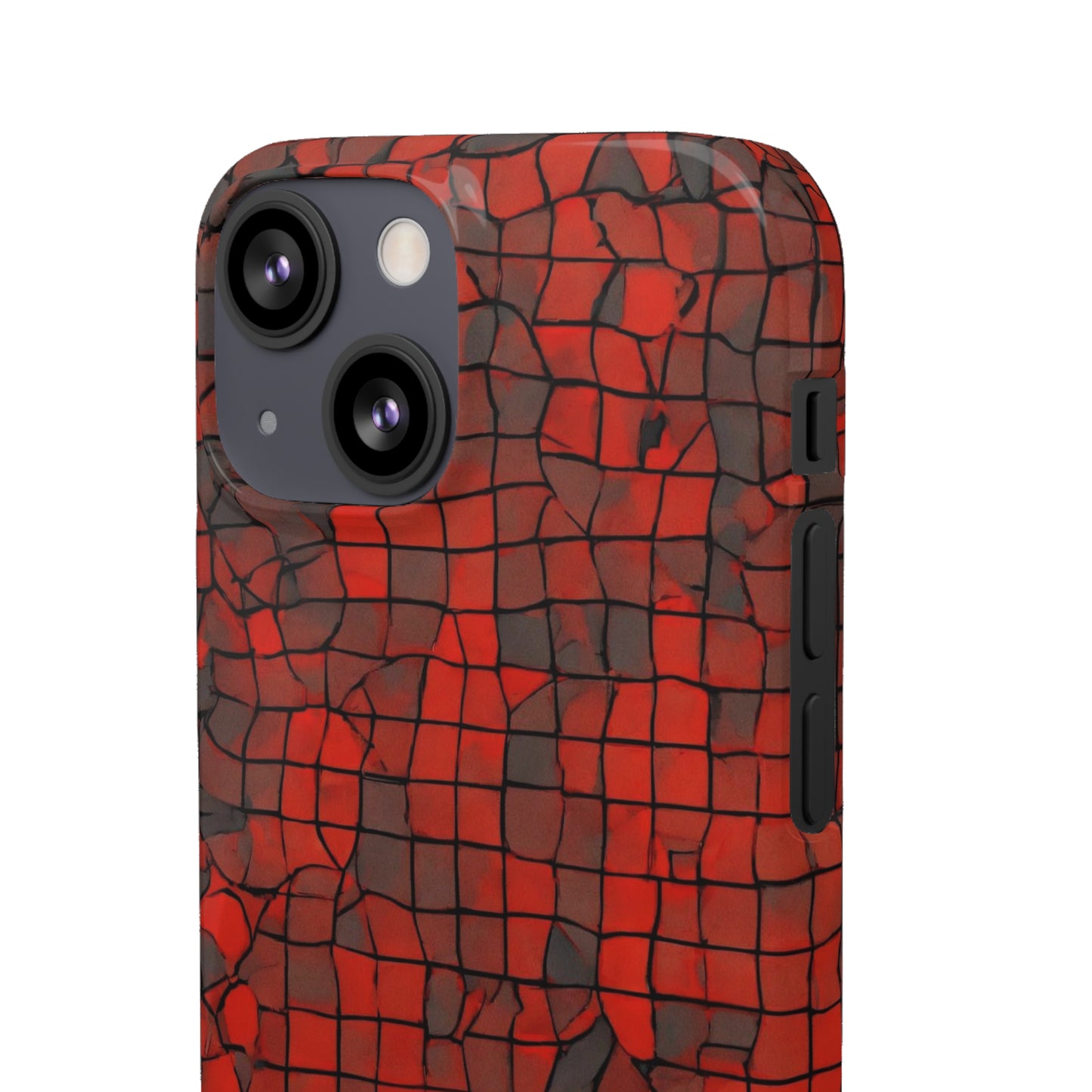 Red & Black Cubes Snap Case - Colorwink