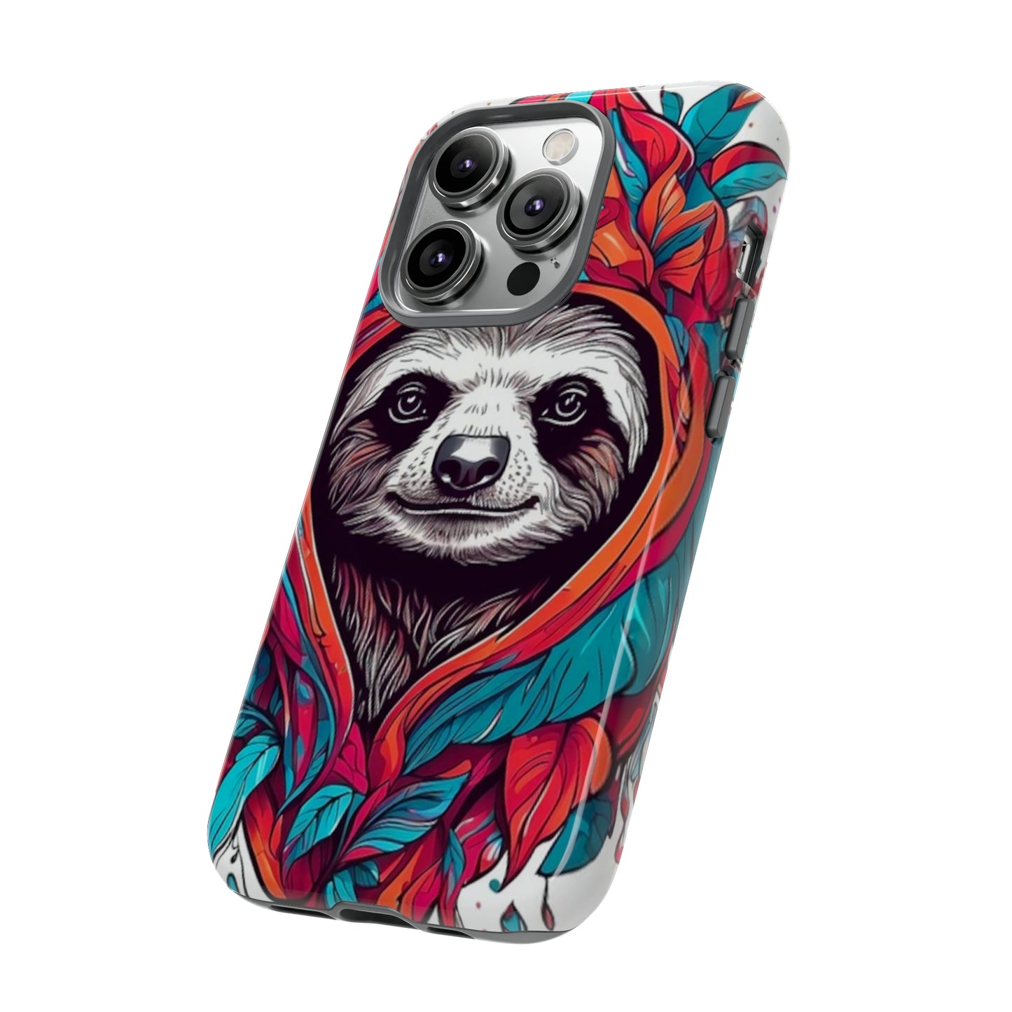 Sloth floral rose print Tough Case