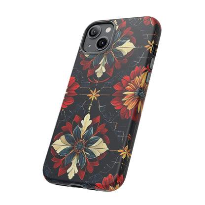 Red  flower Design Pattern Tough Case