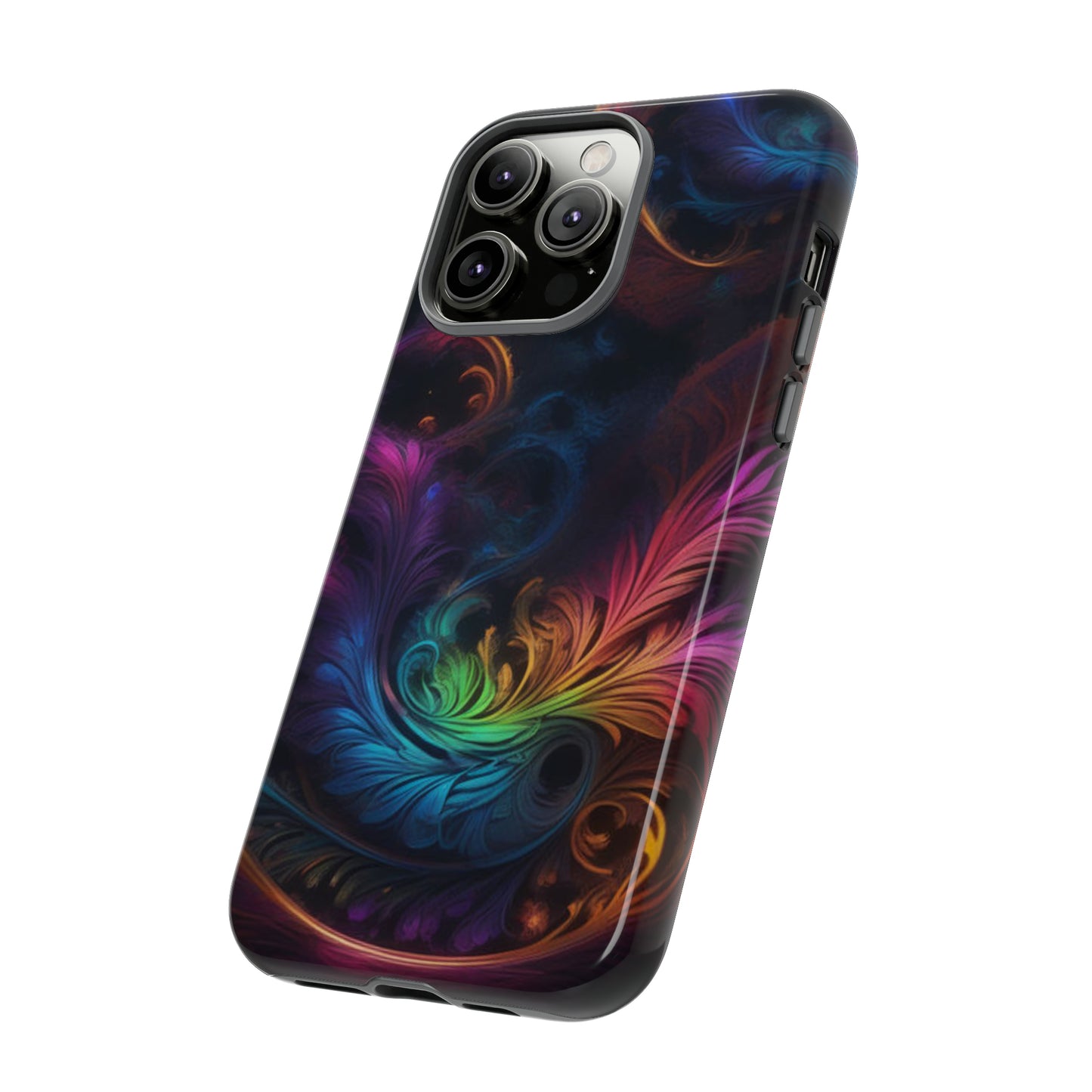 Dark Feather Pattern Tough Case