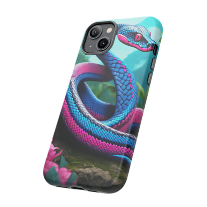 Blue Pink Snake Tough Case