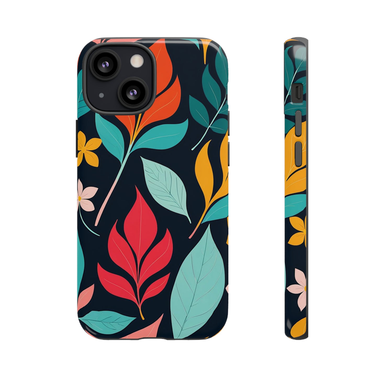 Red Leaf Design Pattern Tough Case