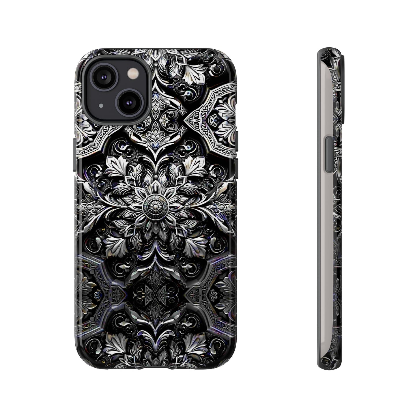 Monochrome Flowers Tough Case