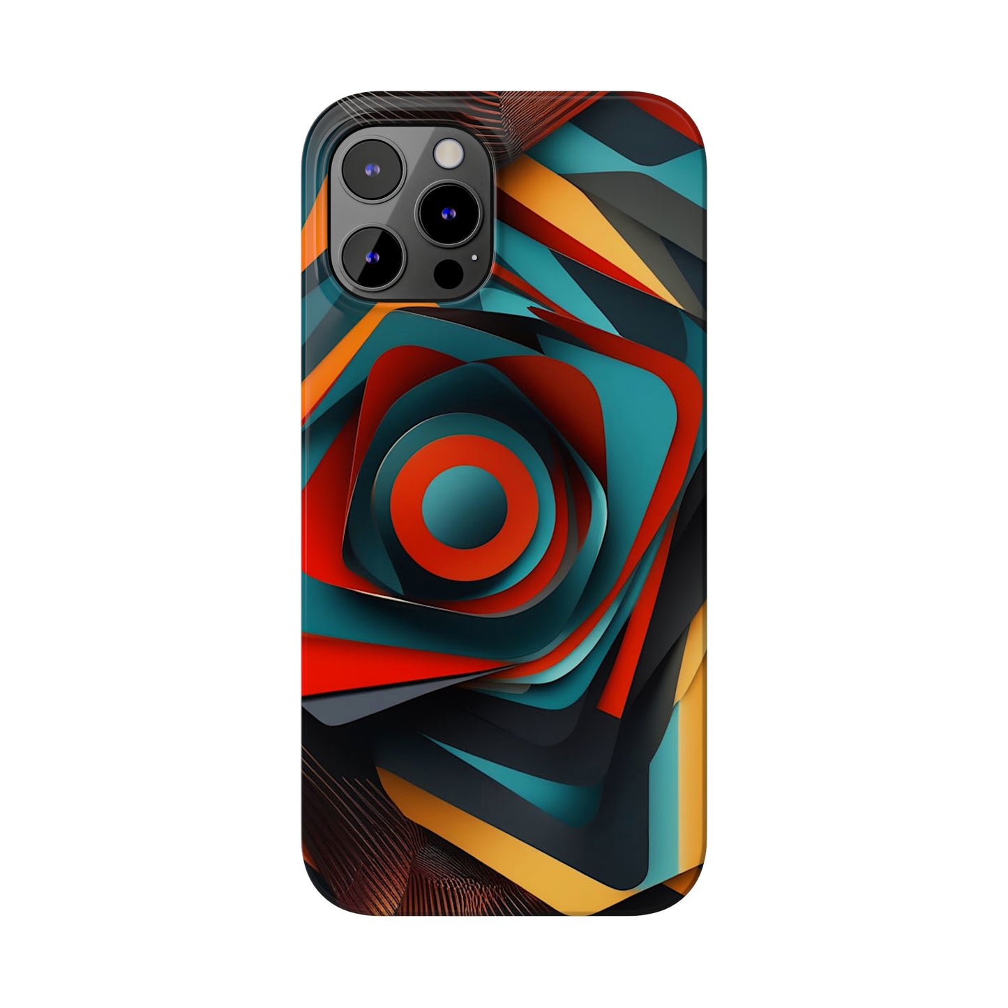 Concentric Circles Slim Phone Case - Colorwink