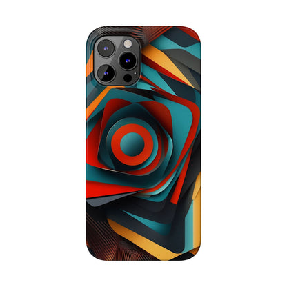 Concentric Circles Slim Phone Case - Colorwink