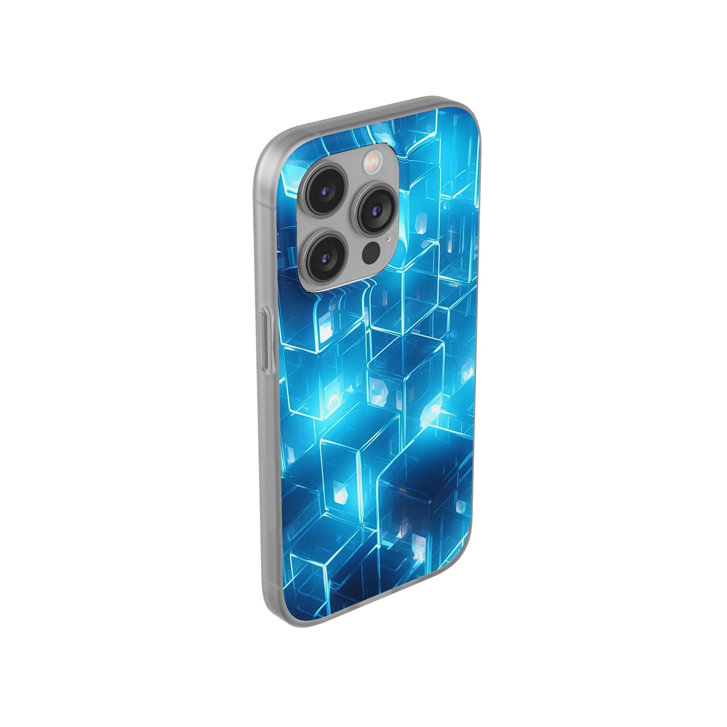 Neon Blue Glow Flexi Case - Colorwink