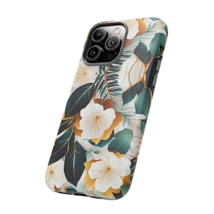 White Flowers Tough Case