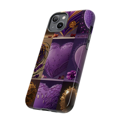 Violet Heart Design Pattern Tough Case