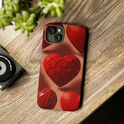 Red Heart Design Pattern Tough Case