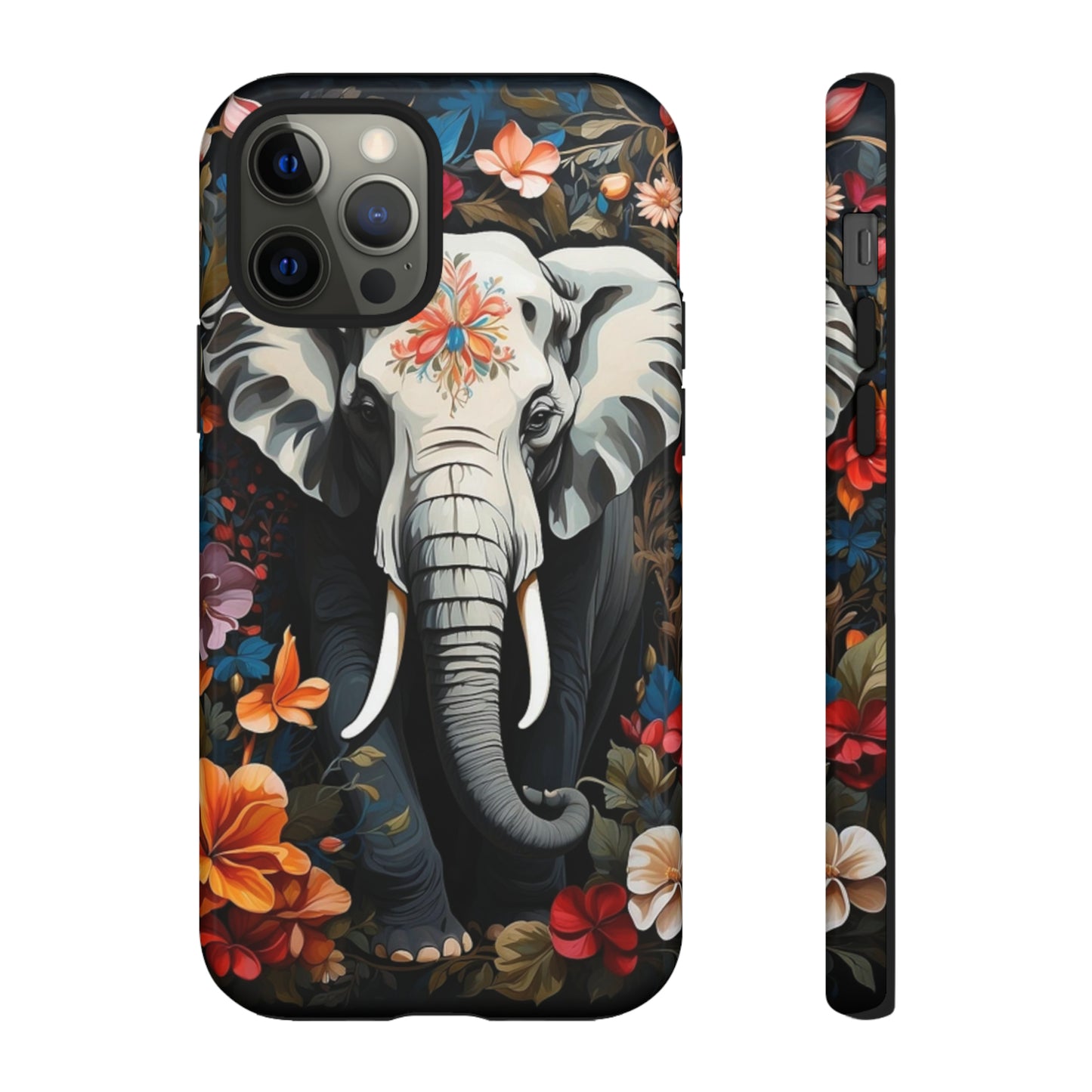 Elephant Face Flower Art  Tough Case