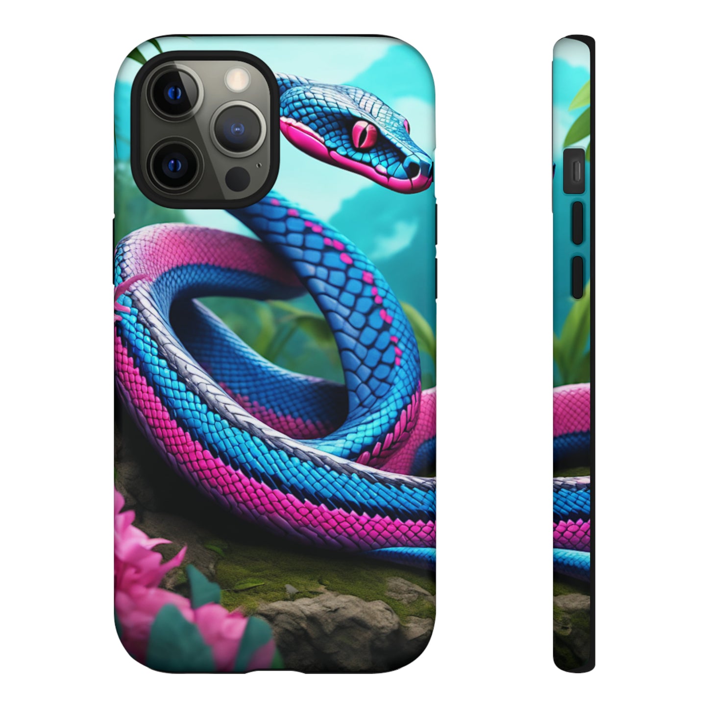 Blue Pink Snake Tough Case