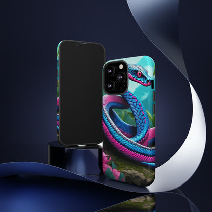 Blue Pink Snake Tough Case