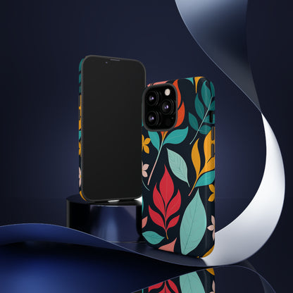 Red Leaf Design Pattern Tough Case