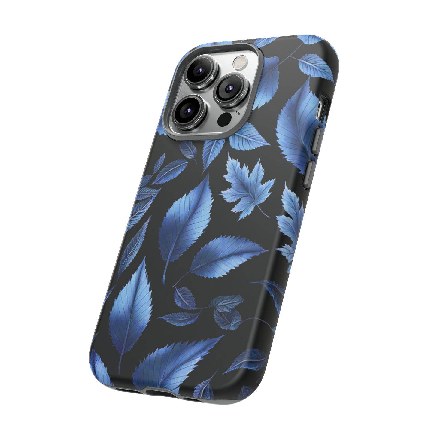 Blue Leaf Art Design Pattern Tough Case