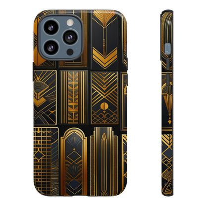 Golden Grid Art Design Pattern Tough Case