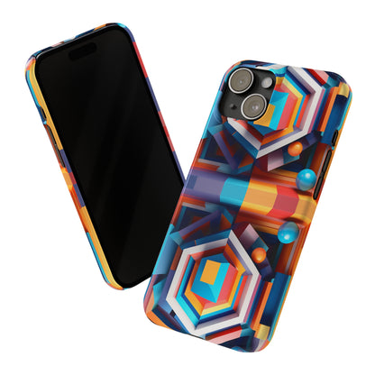 Colored Hexagon Slim Phone Case