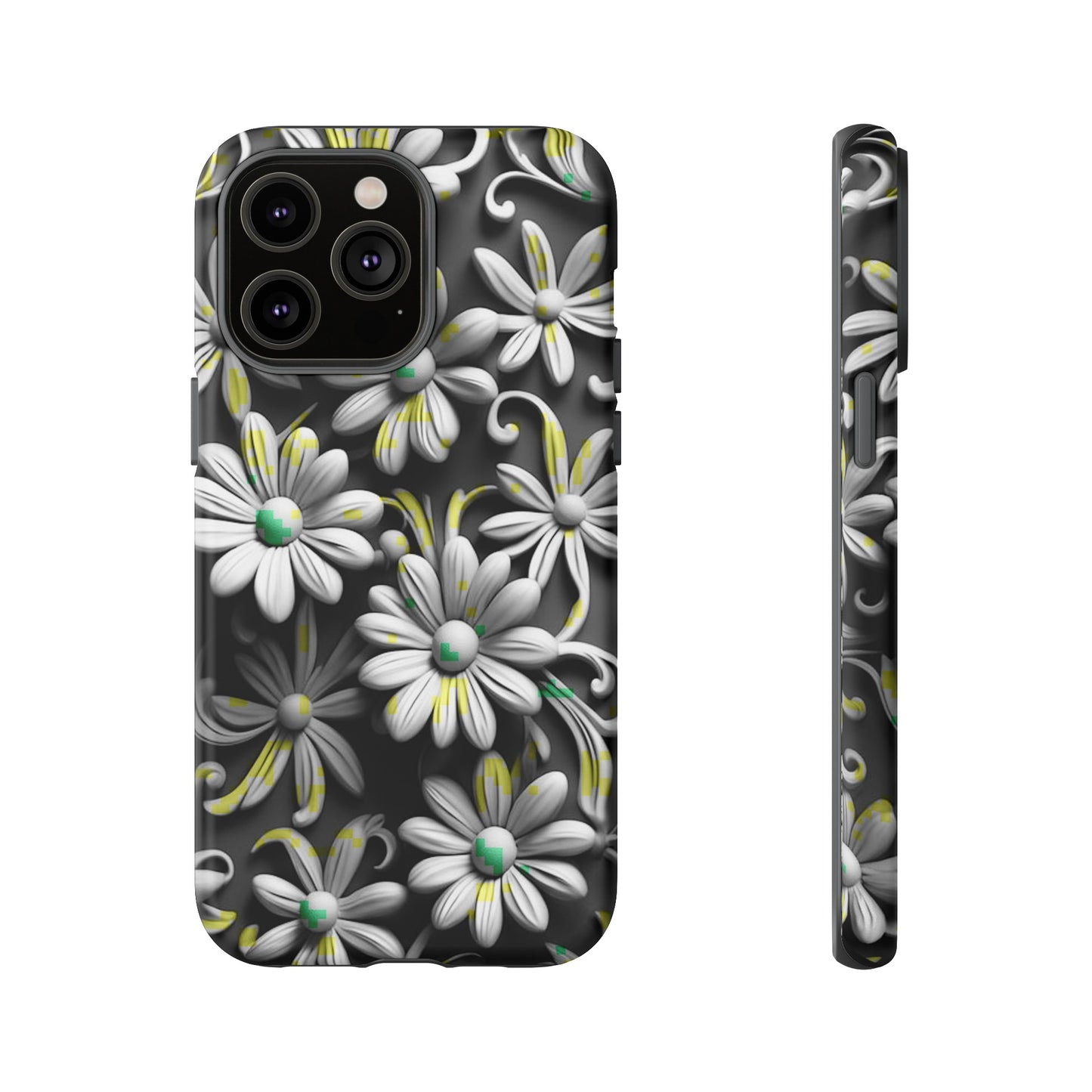 White Flowers Tough Case