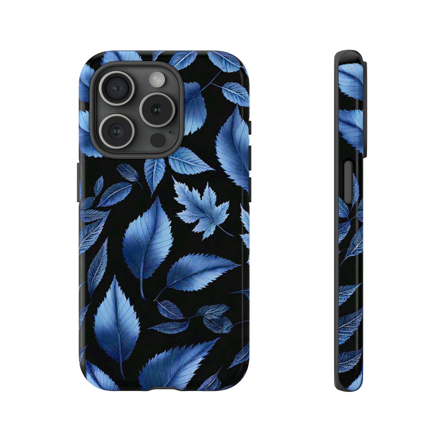 Blue Leaf Art Design Pattern Tough Case