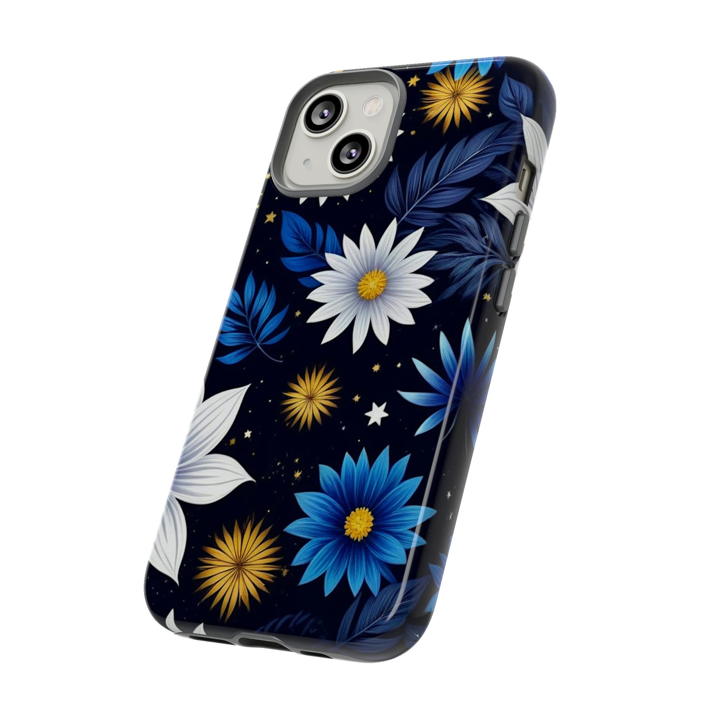 Blue Leaf Pattern Tough Case