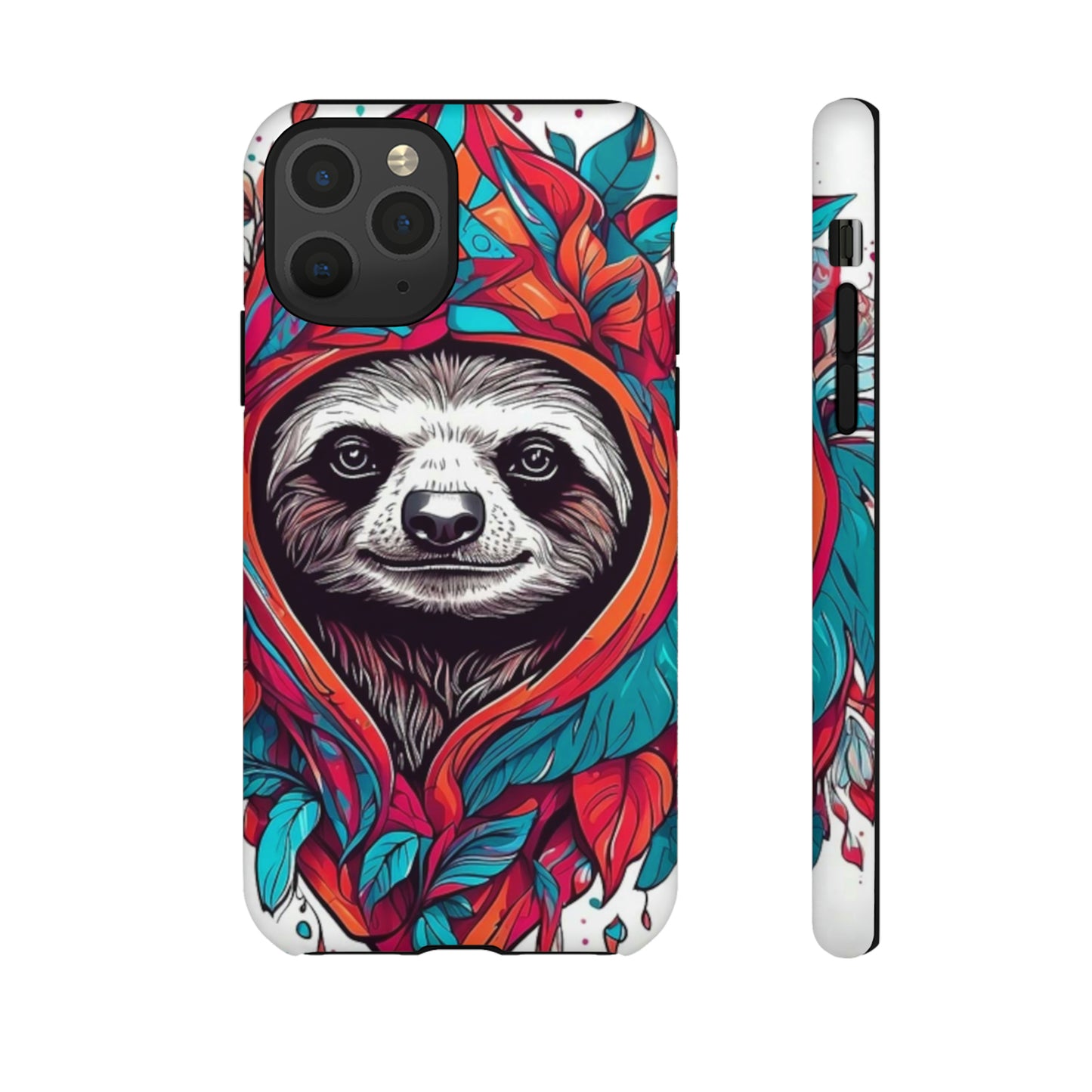 Sloth floral rose print Tough Case