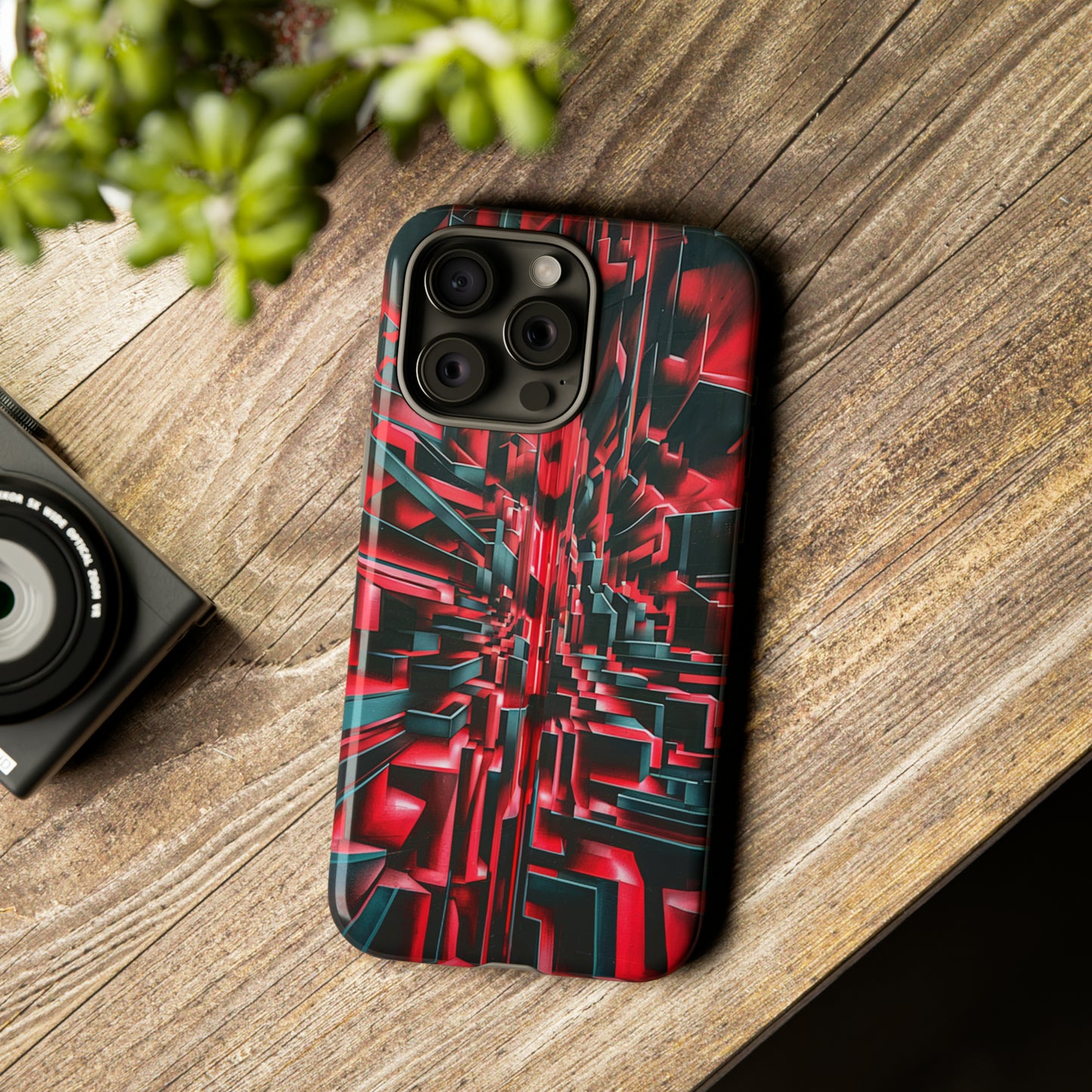 Red Illusion Art  Pattern Tough Case