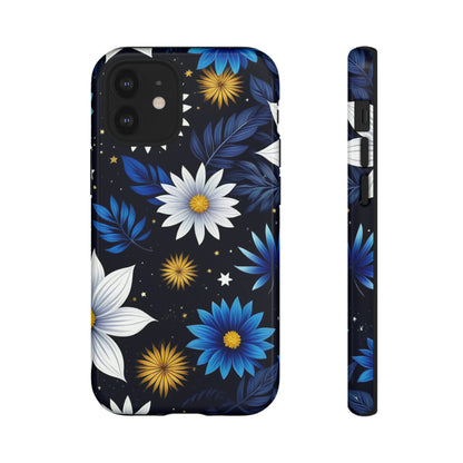 Blue Leaf Pattern Tough Case