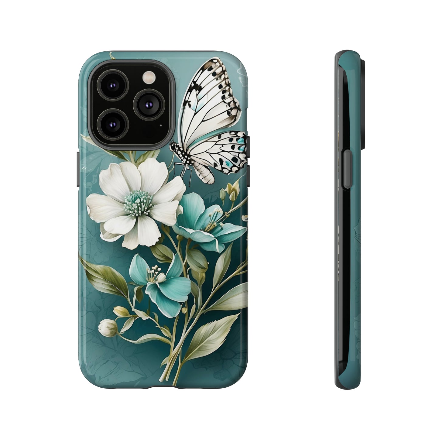 Flower and Butterfly Tough Case