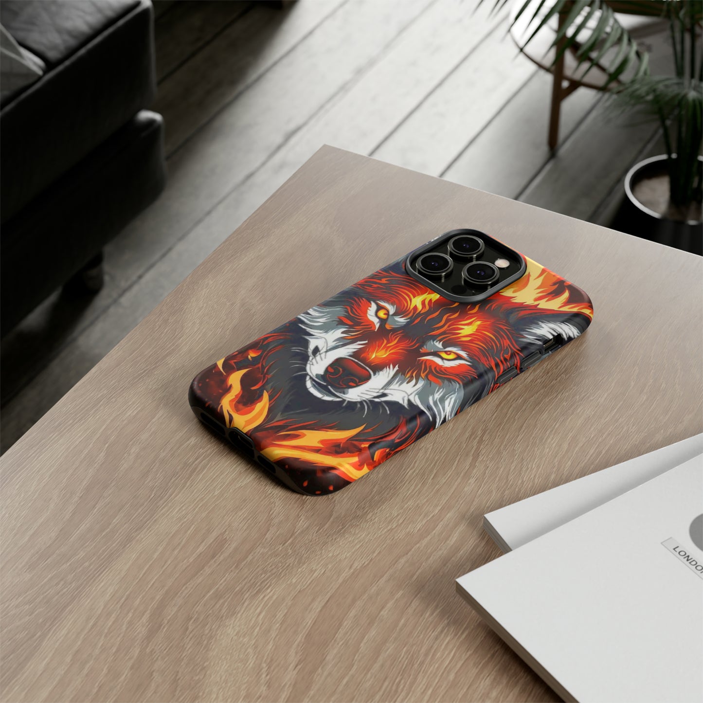 Fiery Wolf Tough Case