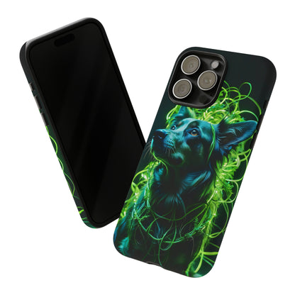 Green Neon Dog Tough Case