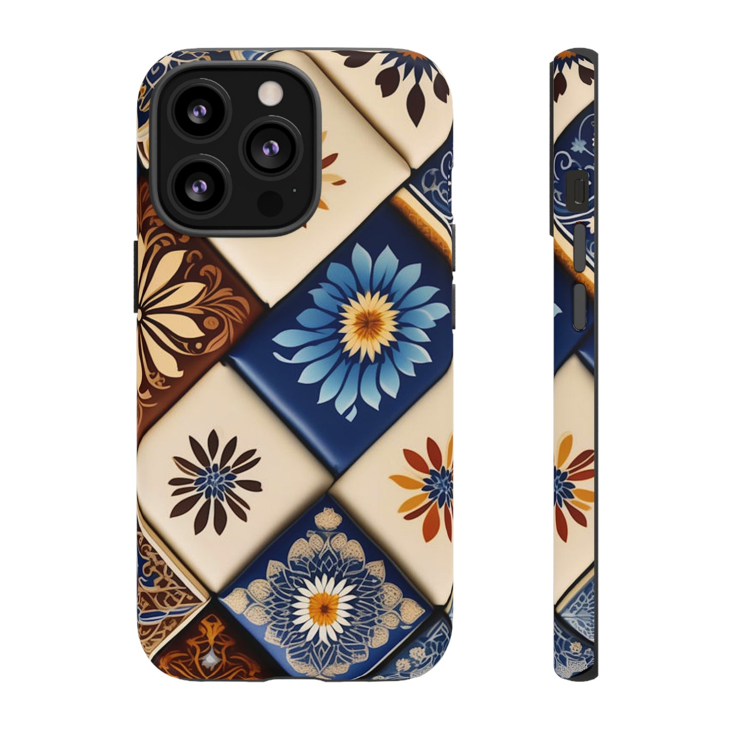 Floral Tiles Tough Case