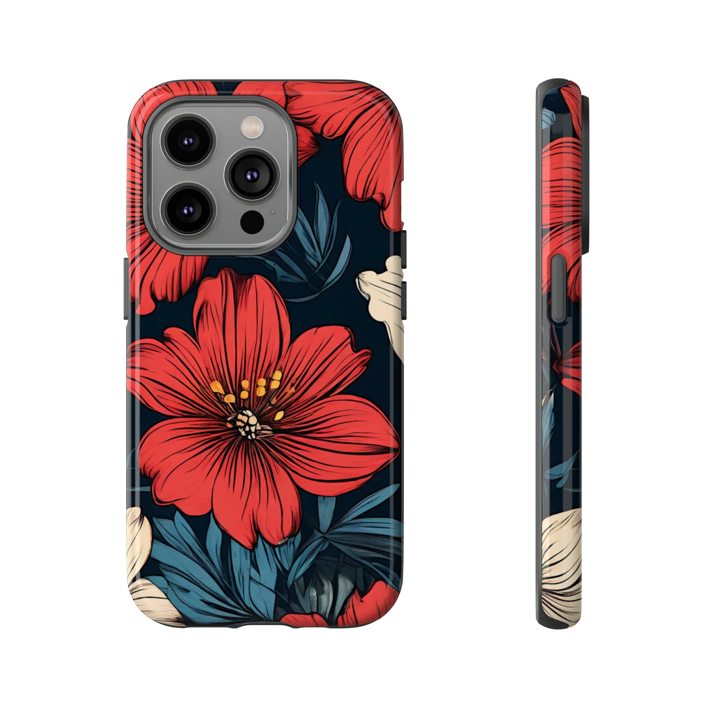 Red Dandelion  Art Design Pattern Tough Case