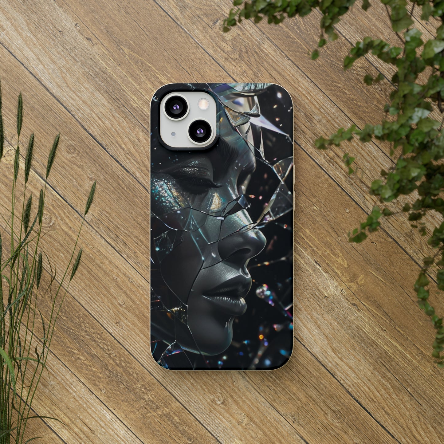 Fractured Glass art Biodegradable Case